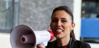 Leadership – The Good, The Bad And The Ugly Jacinda Ardern speaking to a crowd using a megaphone scaled