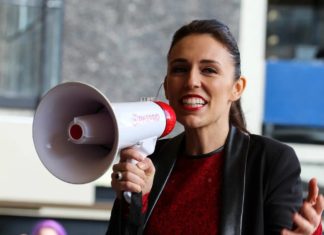 Leadership – The Good, The Bad And The Ugly Jacinda Ardern speaking to a crowd using a megaphone scaled