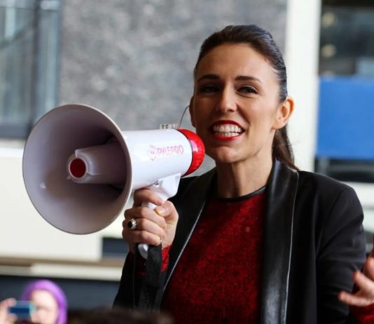 Leadership – The Good, The Bad And The Ugly Jacinda Ardern speaking to a crowd using a megaphone scaled